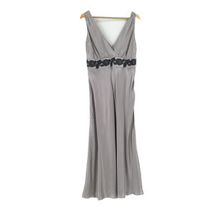 Newport News Silk Slip Maxi Babydoll Dress 12 Fairy Whimsy Romantic Y2K HOCO